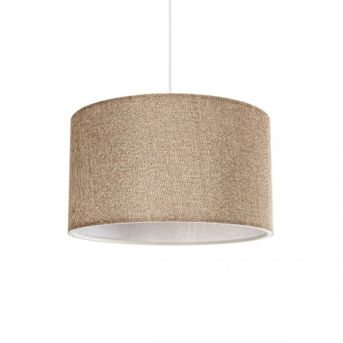 GloboStar® LOFTY 204-0090 Μοντέρνο Κρεμαστό Φωτιστικό Kαπέλο Μονόφωτο 1 x E27 IP20 Μπεζ Ύφασμα -Μ38 x Π38 x Υ70cm Διακόσμηση - Φως - Χαλιά