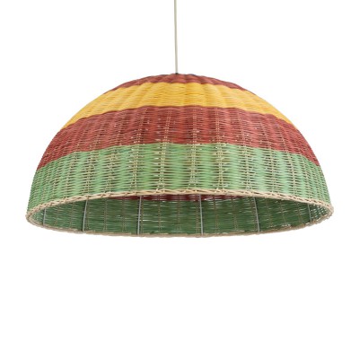 GLOBOSTAR® CABALLEROS 02061 Boho Κρεμαστό Φωτιστικό Οροφής με Ντουί 1 x E27 AC 220-240V IP20 - Πολύχρωμο - Μ70 x Π70 x Υ34cm