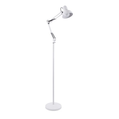 GLOBOSTAR® AUDREY 01471 Vintage Επιδαπέδιο Φωτιστικό με Ντουί 1 x E27 AC 220-240V IP20 - Λευκό - Μ15 x Π15 x Υ190cm