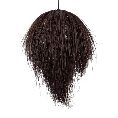 GLOBOSTAR® ARCHIPELAGO 01750 Boho Κρεμαστό Φωτιστικό Οροφής με Ντουί 1 x E27 AC 220-240V IP20 - Καφέ - Μ40 x Π40 x Υ63cm