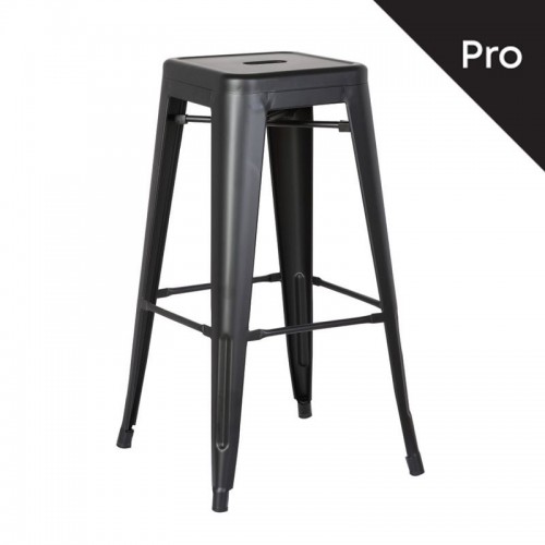 RELIX Σκαμπό Bar-Pro, Μέταλλο Βαφή Μαύρο Matte 43x43 H.76cm/Ε5190,1Μ Σκαμπώ