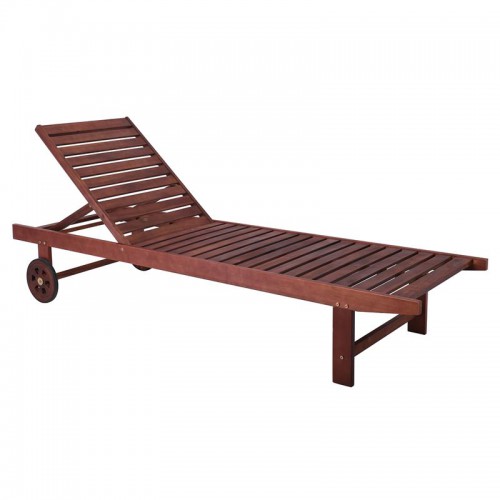 LUGANO Ξαπλώστρα Ξύλο Acacia, Απόχρωση Καρυδί 65x196x32cm/Ε229,9 Ξαπλώστρες