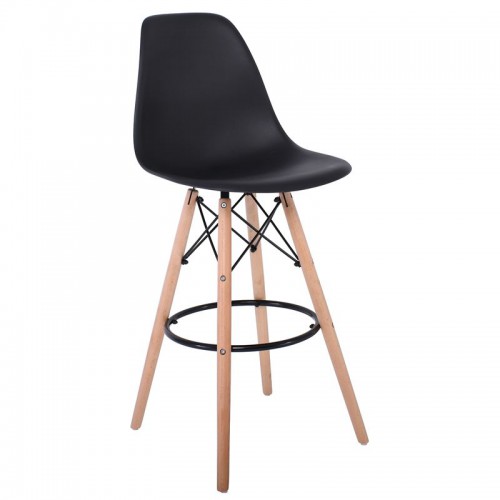 ART Wood Σκαμπό BAR με Πλάτη, Πόδια Οξιά Φυσικό, PP Μαύρο 47x54x71/109cm/Ε509,2 Τραπεζαρία ART Wood Σκαμπό BAR με Πλάτη, Πόδια Οξιά Φυσικό, PP Μαύρο 47x54x71/109cm/Ε509,2 Τραπεζαρία