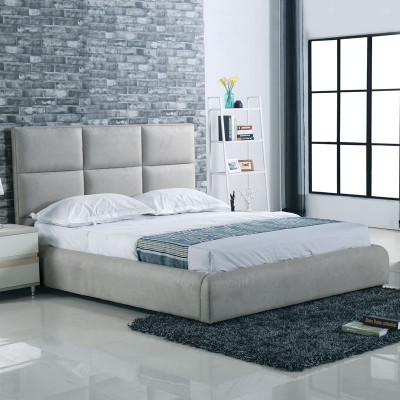 MAXIM Κρεβάτι Διπλό, για Στρώμα 160x200cm, Ύφασμα Απόχρωση Ανοιχτό Γκρι 183x220x121cm/Ε8080 MAXIM Κρεβάτι Διπλό, για Στρώμα 160x200cm, Ύφασμα Απόχρωση Ανοιχτό Γκρι 183x220x121cm/Ε8080
