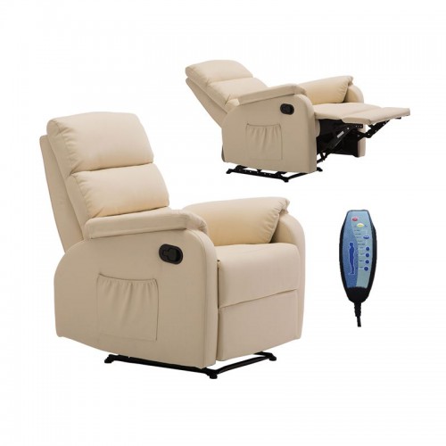 COMFORT Massage Πολυθρόνα Relax, Σαλονιού - Καθιστικού, PU Μπεζ 74x90x98cm/Ε9733,1 COMFORT Massage Πολυθρόνα Relax, Σαλονιού - Καθιστικού, PU Μπεζ 74x90x98cm/Ε9733,1