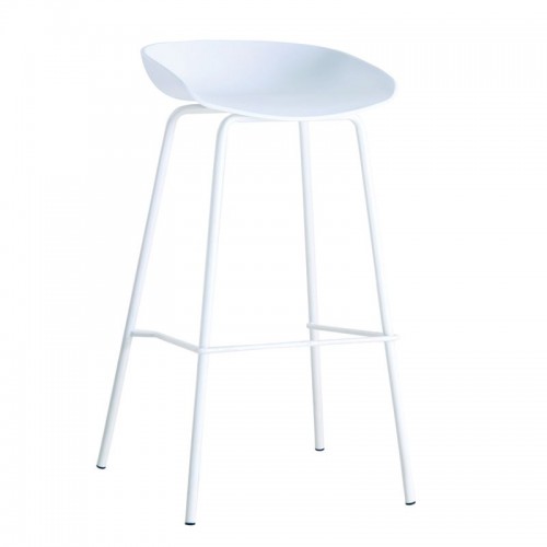 PENTOS Σκαμπό BAR, Μέταλλο Βαφή Άσπρο, PP Άσπρο 49x46x76/83cm/Ε511,2 Τραπεζαρία PENTOS Σκαμπό BAR, Μέταλλο Βαφή Άσπρο, PP Άσπρο 49x46x76/83cm/Ε511,2 Τραπεζαρία