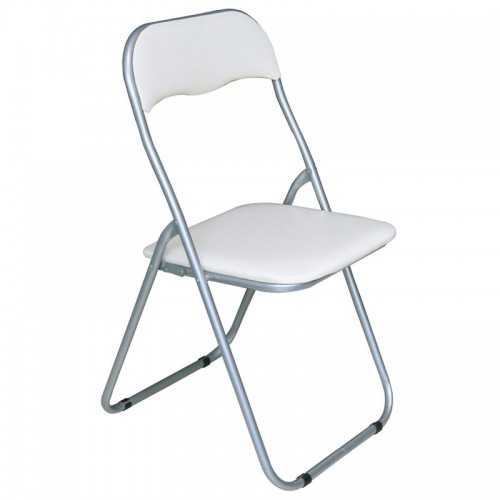 LINDA Καρέκλα Πτυσσόμενη Βαφή Γκρι, Pvc Άσπρο 43x46x80cm/Ε557,4 Καρέκλες LINDA Καρέκλα Πτυσσόμενη Βαφή Γκρι, Pvc Άσπρο 43x46x80cm/Ε557,4 Καρέκλες