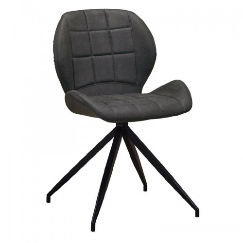 NORMA Καρέκλα Τραπεζαρίας Μέταλλο Βαφή Μαύρο, Ύφασμα Suede Ανθρακί 51x53x81cm/ΕΜ792,1 Τραπεζαρία NORMA Καρέκλα Τραπεζαρίας Μέταλλο Βαφή Μαύρο, Ύφασμα Suede Ανθρακί 51x53x81cm/ΕΜ792,1 Τραπεζαρία