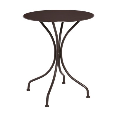 PARK Τραπέζι Μέταλλο Βαφή Sand Brown Φ60cm H.70cm/Ε5170,3