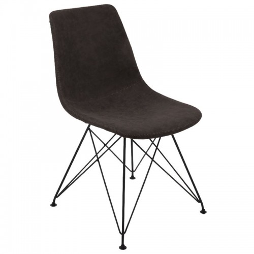 ΣΕΤ PANTON Καρέκλα Μέταλλο Βαφή Μαύρη, PU Vintage Black 43x57x81cm/ΕΜ777,3 ΣΕΤ PANTON Καρέκλα Μέταλλο Βαφή Μαύρη, PU Vintage Black 43x57x81cm/ΕΜ777,3