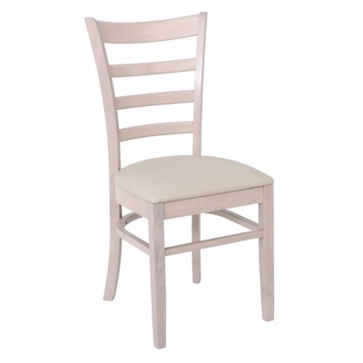 ΣΕΤ NATURALE Καρέκλα White Wash, Pu Εκρού 42x50x91cm/Ε7052,5