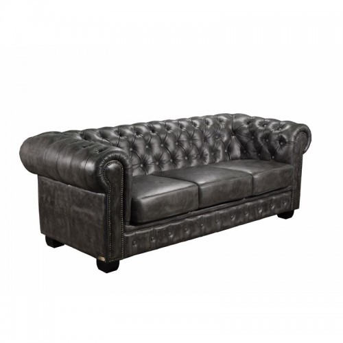 CHESTERFIELD 689 Καναπές 3Θέσιος Σαλονιού - Καθιστικού, Δέρμα, Απόχρωση Antique Grey 201x92x72cm/Ε9574,32 Σαλόνι CHESTERFIELD 689 Καναπές 3Θέσιος Σαλονιού - Καθιστικού, Δέρμα, Απόχρωση Antique Grey 201x92x72cm/Ε9574,32 Σαλόνι