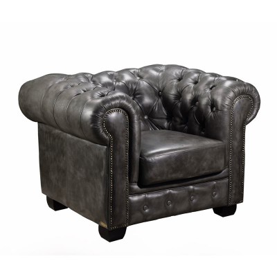 CHESTERFIELD Birmingham Πολυθρόνα Σαλονιού Καθιστικού, Δέρμα Antique Grey 103x92x72cm/Ε9574,12 CHESTERFIELD Birmingham Πολυθρόνα Σαλονιού Καθιστικού, Δέρμα Antique Grey 103x92x72cm/Ε9574,12