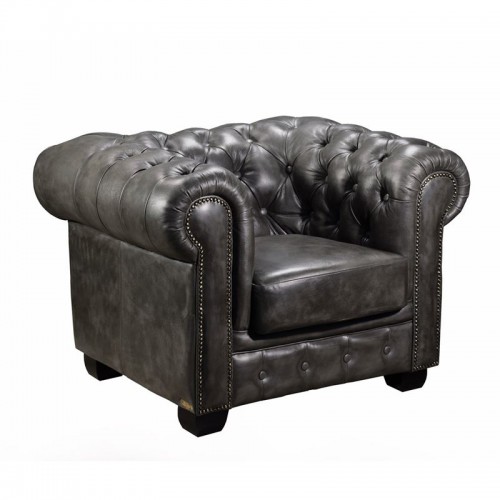 CHESTERFIELD Birmingham Πολυθρόνα Σαλονιού Καθιστικού, Δέρμα Antique Grey 103x92x72cm/Ε9574,12 CHESTERFIELD Birmingham Πολυθρόνα Σαλονιού Καθιστικού, Δέρμα Antique Grey 103x92x72cm/Ε9574,12