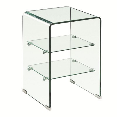 GLASSER Κομοδίνο Clear 2 Ράφια - Γυαλί 10mm / 5mm 40x40x60cm/ΕΜ729,1 GLASSER Κομοδίνο Clear 2 Ράφια - Γυαλί 10mm / 5mm 40x40x60cm/ΕΜ729,1