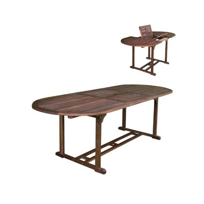 GARDEN Τραπέζι Επεκτεινόμενο Oval, Ξύλο Acacia 120/170x80 H.74cm/Ε20215,9
