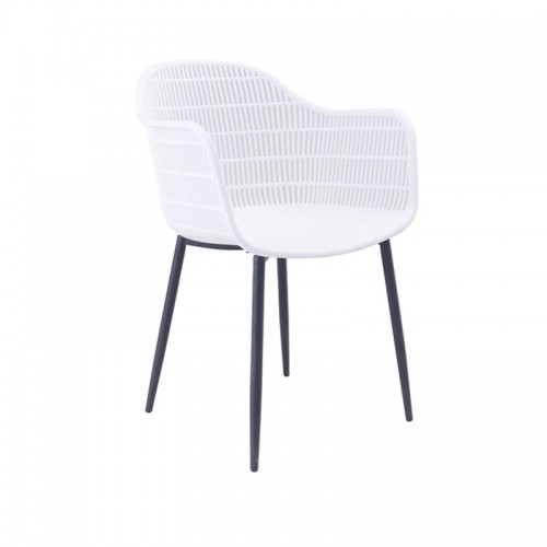 BERRY Πολυθρόνα Μέταλλο Βαφή Μαύρο, PP-UV Λευκό 58x58x85cm/ΕΜ155,2Μ Εξωτερικού Χώρου BERRY Πολυθρόνα Μέταλλο Βαφή Μαύρο, PP-UV Λευκό 58x58x85cm/ΕΜ155,2Μ Εξωτερικού Χώρου