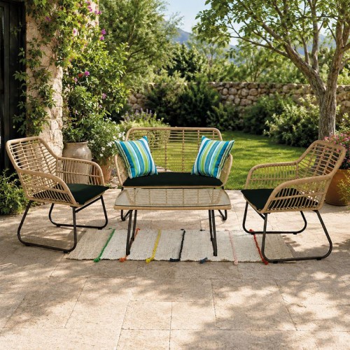SALSA Set Σαλόνι Κήπου Μέταλλο Μαύρο, Wicker Φυσικό: Τραπέζι + Καναπέ 2Θέσιο + 2 Πολυθρόνες 94x56x44-120x70x86-67x71x83cm/Ε249,1 Εξωτερικού Χώρου SALSA Set Σαλόνι Κήπου Μέταλλο Μαύρο, Wicker Φυσικό: Τραπέζι + Καναπέ 2Θέσιο + 2 Πολυθρόνες 94x56x44-120x70x86-67x71x83cm/Ε249,1 Εξωτερικού Χώρου