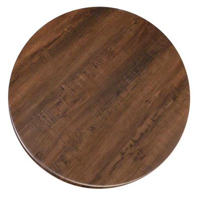 Contract Sliq Normal Επιφάνεια Τραπεζιού τ.Werzalit, Απόχρωση Walnut Φ60cm/16mm/Ε100,41