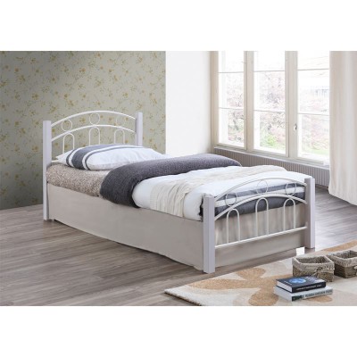 NORTON Κρεβάτι Διπλό, για Στρώμα 140x190cm, Μέταλλο Βαφή Άσπρο, Ξύλο Άσπρο 145x201x79cm/Ε8108,1 NORTON Κρεβάτι Διπλό, για Στρώμα 140x190cm, Μέταλλο Βαφή Άσπρο, Ξύλο Άσπρο 145x201x79cm/Ε8108,1