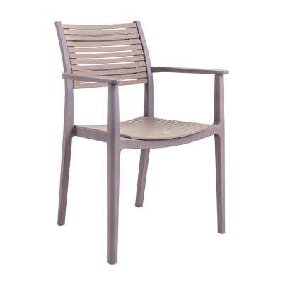 AKRON Πολυθρόνα PP-UV Sand Beige - Tortora 60x55x85cm/Ε350,21