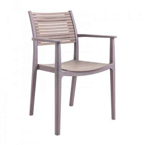 AKRON Πολυθρόνα PP-UV Sand Beige - Tortora 60x55x85cm/Ε350,21 Εξωτερικού Χώρου AKRON Πολυθρόνα PP-UV Sand Beige - Tortora 60x55x85cm/Ε350,21 Εξωτερικού Χώρου