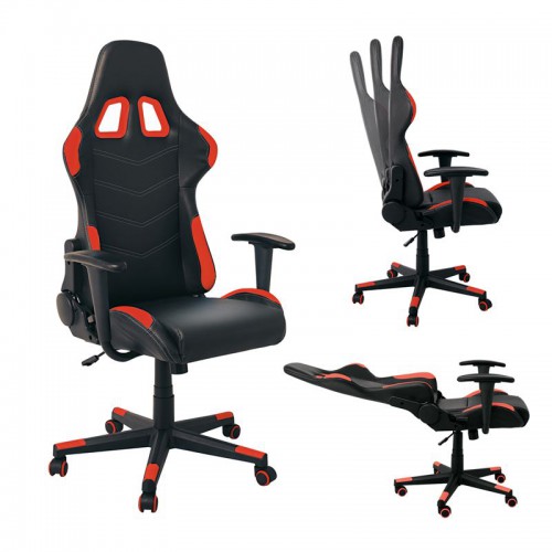 BF9150 Gaming Πολυθρόνα Γραφείου, Ανάκλιση Πλάτης έως 90°, Pu Μαύρο - Κόκκινο 67x69x124/134cm/ΕΟ541,1 BF9150 Gaming Πολυθρόνα Γραφείου, Ανάκλιση Πλάτης έως 90°, Pu Μαύρο - Κόκκινο 67x69x124/134cm/ΕΟ541,1