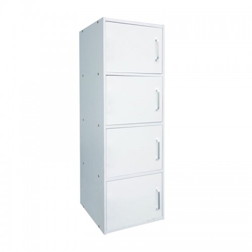 CLOSET Ντουλάπι Βοηθητικό Τετράφυλλο, Απόχρωση Άσπρο 42x30x106cm/Ε8383,1 Υπνοδωμάτιο