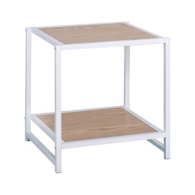 ATOS Κομοδίνο Μέταλλο Βαφή Άσπρο - Mdf Φυσικό 48x44x50cm/Ε8012,2 ATOS Κομοδίνο Μέταλλο Βαφή Άσπρο - Mdf Φυσικό 48x44x50cm/Ε8012,2