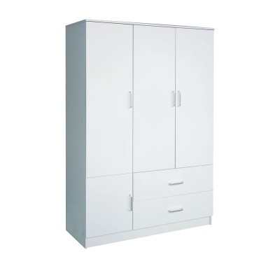 CLOSET Ντουλάπα Τετράφυλλη, 5 Ράφια, 2 Συρτάρια, Θέσεις για Κρεμάστρες, Απόχρωση Άσπρο 120x50x180cm/Ε8385,1 CLOSET Ντουλάπα Τετράφυλλη, 5 Ράφια, 2 Συρτάρια, Θέσεις για Κρεμάστρες, Απόχρωση Άσπρο 120x50x180cm/Ε8385,1