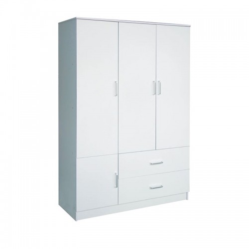 CLOSET Ντουλάπα Τετράφυλλη, 5 Ράφια, 2 Συρτάρια, Θέσεις για Κρεμάστρες, Απόχρωση Άσπρο 120x50x180cm/Ε8385,1 CLOSET Ντουλάπα Τετράφυλλη, 5 Ράφια, 2 Συρτάρια, Θέσεις για Κρεμάστρες, Απόχρωση Άσπρο 120x50x180cm/Ε8385,1