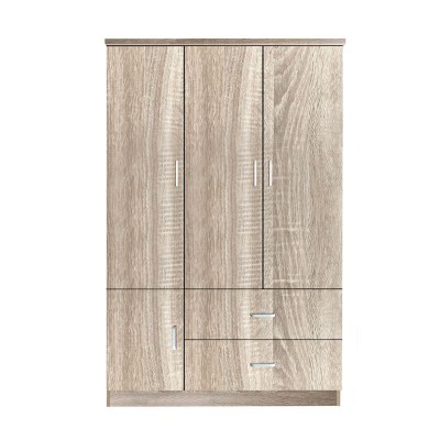 CLOSET Ντουλάπα Τετράφυλλη, 5 Ράφια, 2 Συρτάρια, Θέσεις για Κρεμάστρες, Απόχρωση Sonoma 120x50x180cm/Ε8385,2 CLOSET Ντουλάπα Τετράφυλλη, 5 Ράφια, 2 Συρτάρια, Θέσεις για Κρεμάστρες, Απόχρωση Sonoma 120x50x180cm/Ε8385,2