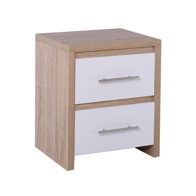 KENNEL Κομοδίνο 2 Συρτάρια, Απόχρωση Sonoma Άσπρο 47x39x57cm/Ε765,1 KENNEL Κομοδίνο 2 Συρτάρια, Απόχρωση Sonoma Άσπρο 47x39x57cm/Ε765,1