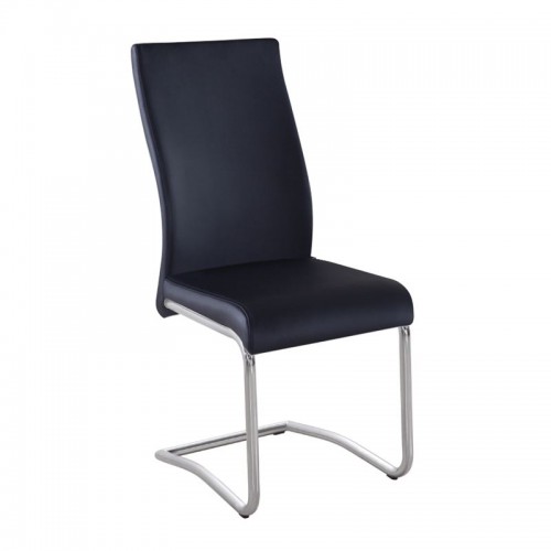ΣΕΤ BENSON Καρέκλα Μέταλλο Χρώμιο, PVC Μαύρο 43x58x98cm/ΕΜ931,3 ΣΕΤ BENSON Καρέκλα Μέταλλο Χρώμιο, PVC Μαύρο 43x58x98cm/ΕΜ931,3