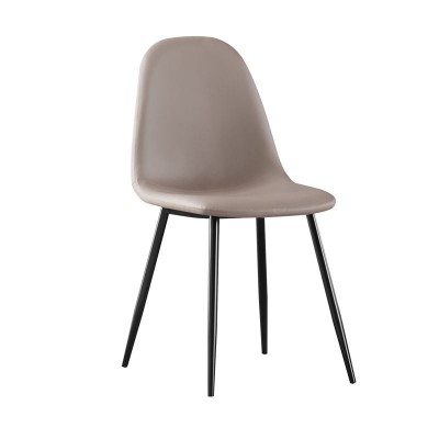 ΣΕΤ CELINA Καρέκλα Μέταλλο Βαφή Μαύρο, Pvc Cappuccino 45x54x85cm/ΕΜ907,3ΜP ΣΕΤ CELINA Καρέκλα Μέταλλο Βαφή Μαύρο, Pvc Cappuccino 45x54x85cm/ΕΜ907,3ΜP
