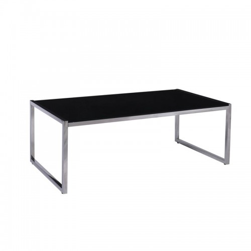 ACTION Tραπεζάκι Σαλονιού - Καθιστικού 120x60cm Inox - Μαυρό Γυαλί 8mm 120x60x45cm/ΕΜ748,1 Σαλόνι