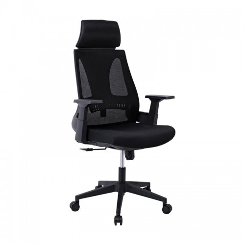 BF8750 Πολυθρόνα Γραφείου Διευθυντή, Mesh Μαύρο, Ύφασμα Μαύρο 65x64x117/127cm/ΕΟ608,1 Έπιπλα Γραφείου