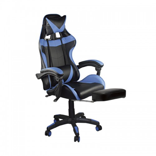 BF7860 Gaming Relax Πολυθρόνα Γραφείου με Υποπόδιο, Pu Μαύρο - Μπλε 63x70x117/127cm/ΕΟ581,2 Έπιπλα Γραφείου BF7860 Gaming Relax Πολυθρόνα Γραφείου με Υποπόδιο, Pu Μαύρο - Μπλε 63x70x117/127cm/ΕΟ581,2 Έπιπλα Γραφείου