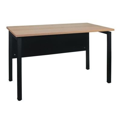UNIT Γραφείο Μέταλλο Βαφή Μαύρο, Melamine Απόχρωση Sonoma 120x60x75cm/ΕΟ436,1