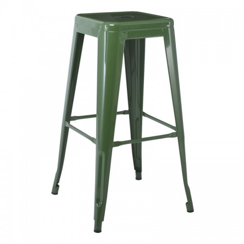 RELIX Σκαμπό Bar, Μέταλλο Βαφή Πράσινο 43x43 H.76cm/Ε5190,3W Σκαμπώ