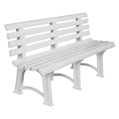 ATENA Παγκάκι Κήπου-Βεράντας, PP Άσπρο 150x73x51cm/Ε368