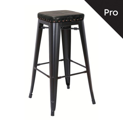RELIX Σκαμπό Bar-Pro, Στοιβαζόμενο, Μέταλλο Βαφή Μαύρο Matte, Pu Μαύρο 43x43x78cm/Ε5190P,15M RELIX Σκαμπό Bar-Pro, Στοιβαζόμενο, Μέταλλο Βαφή Μαύρο Matte, Pu Μαύρο 43x43x78cm/Ε5190P,15M