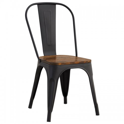 RELIX Wood Καρέκλα, Μέταλλο Βαφή Μαύρο Extra Matt, Απόχρωση Ξύλου Dark Oak 45x53x85cm/Ε5191W,1W Εξωτερικού Χώρου RELIX Wood Καρέκλα, Μέταλλο Βαφή Μαύρο Extra Matt, Απόχρωση Ξύλου Dark Oak 45x53x85cm/Ε5191W,1W Εξωτερικού Χώρου
