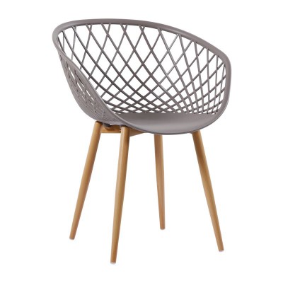 REX Πολυθρόνα-Pro Μέταλλο Βαφή Φυσικό, PP-UV Sand Beige 62x56x80cm/Ε373,31W