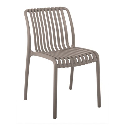 MODA Καρέκλα-Pro Στοιβαζόμενη PP - UV Protection, Απόχρωση Mocha 48x57x80cm/Ε3801,3