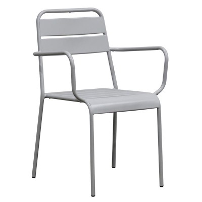 BRIO Πολυθρόνα-Pro Στοιβαζόμενη, Μέταλλο Βαφή Cool Grey 4C 57x58x84cm/Ε544,1