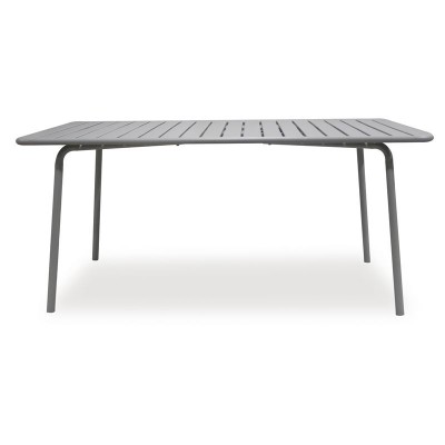 BRIO Slat Τραπέζι-Pro Κήπου - Βεράντας, Μέταλλο Βαφή Cool Grey 4C 160x90x73cm/Ε546,1