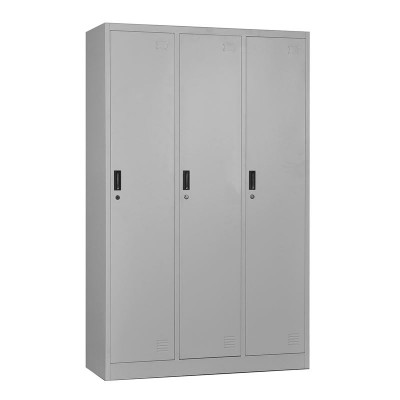 LOCKER 3 Θέσεων Ερμάριο - Ανά θέση: 3 Ράφια, Θέσεις για Κρεμάστρες, Μέταλλο Βαφή Γκρι 115x45x185cm/Ε6005,1 LOCKER 3 Θέσεων Ερμάριο - Ανά θέση: 3 Ράφια, Θέσεις για Κρεμάστρες, Μέταλλο Βαφή Γκρι 115x45x185cm/Ε6005,1
