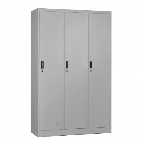 LOCKER 3 Θέσεων Ερμάριο - Ανά θέση: 3 Ράφια, Θέσεις για Κρεμάστρες, Μέταλλο Βαφή Γκρι 115x45x185cm/Ε6005,1 LOCKER 3 Θέσεων Ερμάριο - Ανά θέση: 3 Ράφια, Θέσεις για Κρεμάστρες, Μέταλλο Βαφή Γκρι 115x45x185cm/Ε6005,1