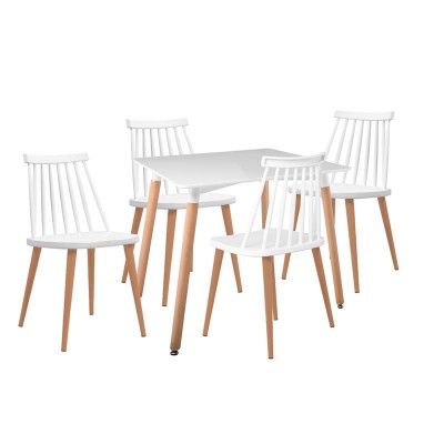 LAVIDA-ART Τραπεζαρία: Τραπέζι 80x80 Οξιά/MDF + 4 Καρέκλες Μέταλλο Βαφή Φυσικό PP Άσπρο Table:80x80x73 Chair:43x48x77/ΕΜ139,1S1 LAVIDA-ART Τραπεζαρία: Τραπέζι 80x80 Οξιά/MDF + 4 Καρέκλες Μέταλλο Βαφή Φυσικό PP Άσπρο Table:80x80x73 Chair:43x48x77/ΕΜ139,1S1